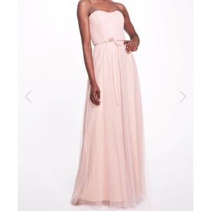 Gorgeous Marchesa blush pink bridesmaid gown